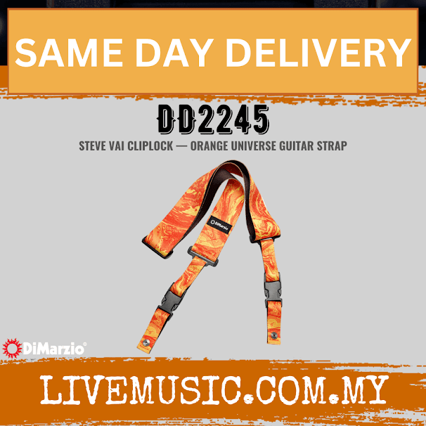 DiMarzio DD2245 Steve Vai ClipLock Guitar Strap - Orange Universe (DD2245 ORU/DD2245-ORU)