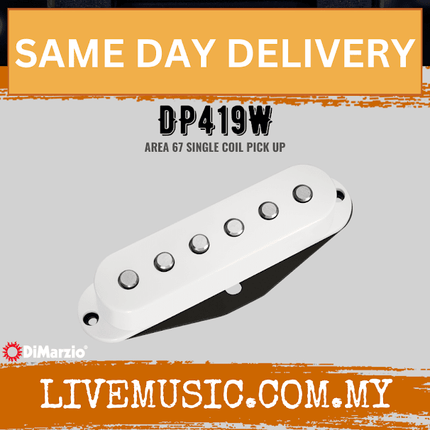 DiMarzio DP419W Area 67 Single Coil Guitar Pickup - White (DP 419W/DP-419W)