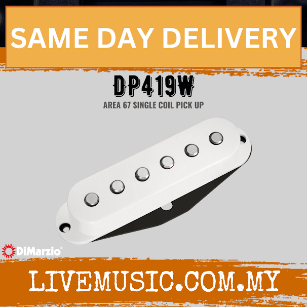 DiMarzio DP419W Area 67 Single Coil Guitar Pickup - White (DP 419W/DP-419W)