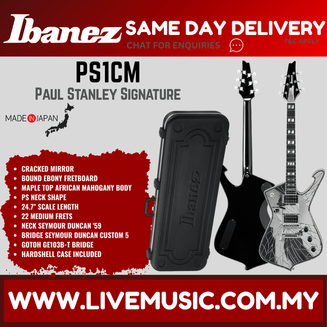 Ibanez PS1CM Paul Stanley Signature Series Electric Guitar - Chrome