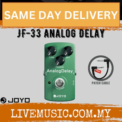 Joyo JF-33 Analog Delay Mild And Mellow Circuit Effect Pedal For Electric Guitar ( JF33 / JF 33 )