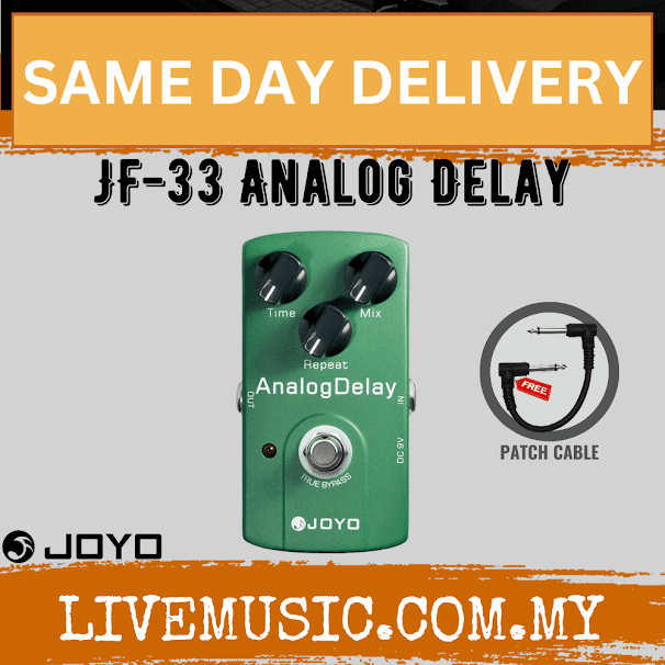 Joyo JF-33 Analog Delay Mild And Mellow Circuit Effect Pedal For Electric Guitar ( JF33 / JF 33 )