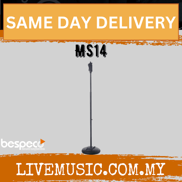 Bespeco MS14 Straight Microphone Stand with Round Base ( MS-14 / MS 14 )