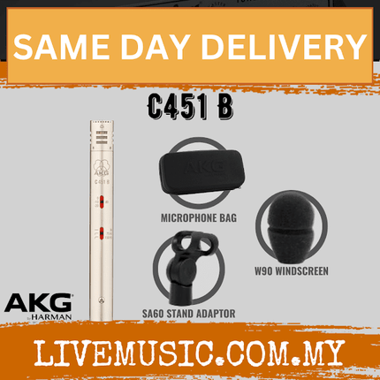 AKG C 451 B Small-diaphragm Condenser Microphone - Each / Pair (C451B)