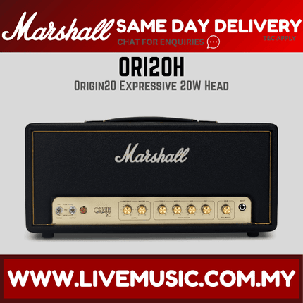 Marshall Origin ORI20H-E - 20 watt Tube Guitar Amplifier Head (ORI20H/ORI20HE)