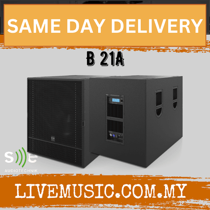 Se Audiotechnik B-Line 21 B 21A Subwoofer Speaker with DSP - Black (B21A B-21A)