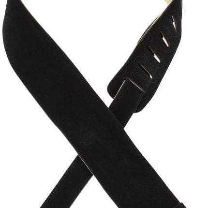 Fender 2 1/2 inch Strap Suede Electric Guitar Strap - Black