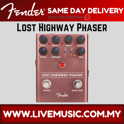 Fender Lost Highway Phaser Guitar Effects Pedal