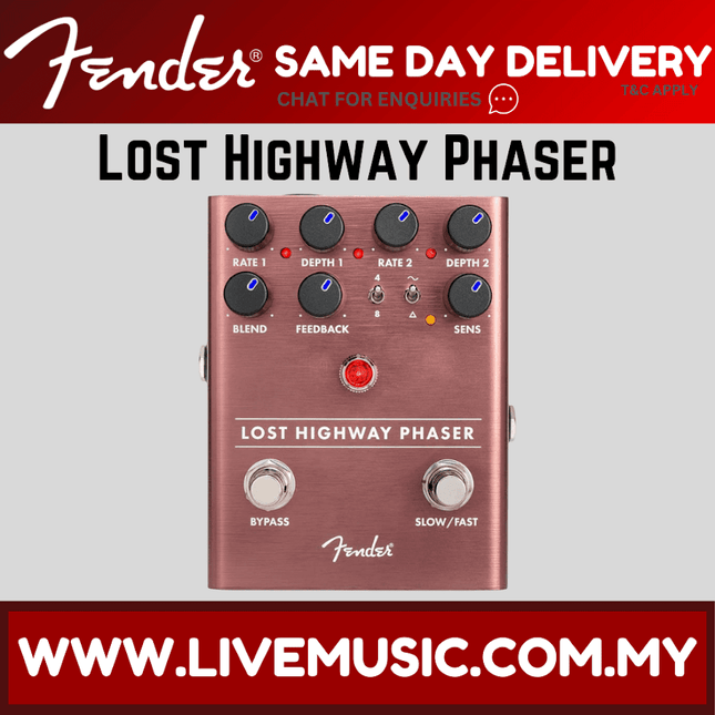 Fender Lost Highway Phaser Guitar Effects Pedal