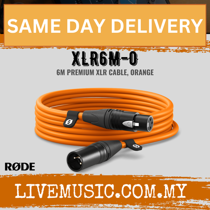 RODE XLR6M XLR Male to XLR Female Cable, Orange - 6Meter