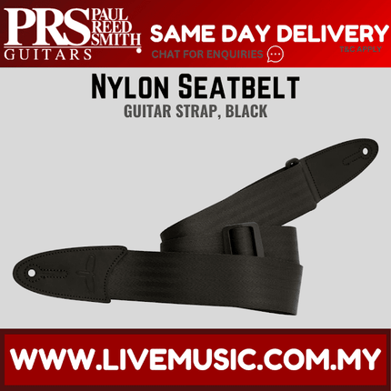 PRS Nylon Seatbelt Guitar Strap, Black