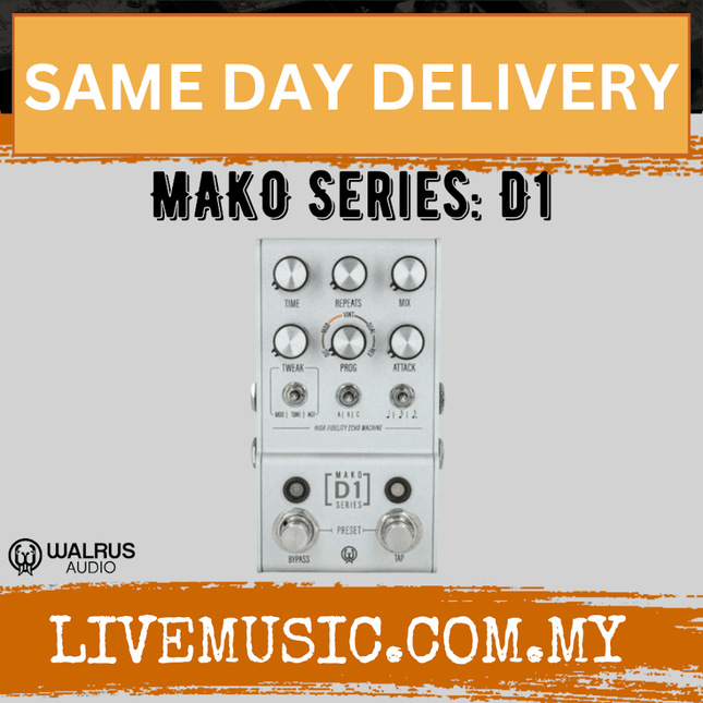 Walrus Audio MAKO Series D1 High-Fidelity Delay Pedal