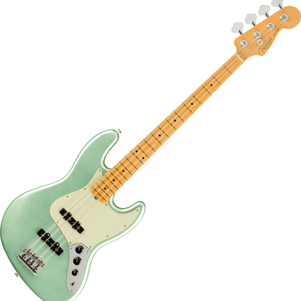 Fender American Professional II Jazz Bass Electric Guitar, Maple Fretboard - Mystic Surf Green