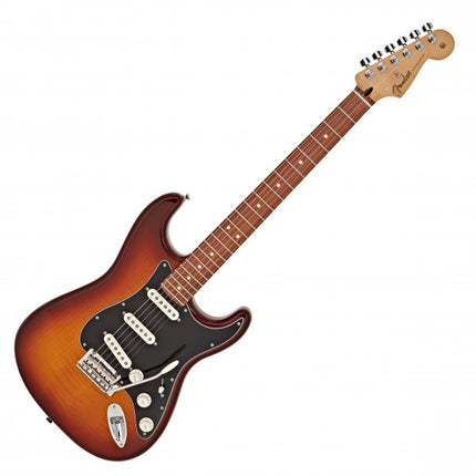 Fender Player Plus Top Stratocaster Electric Guitar, Pau Ferro Fretboard - Tobacco Sunburst