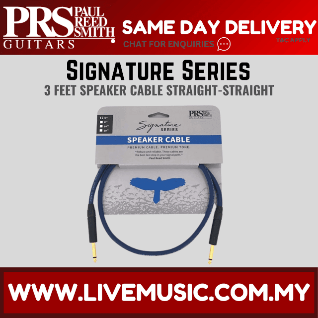 PRS Signature Speaker Cable, Straight/Straight - 3ft