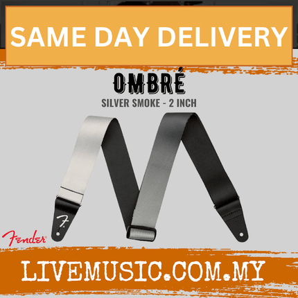 Fender Ombre Guitar Strap, 2-inch, Silver Smoke