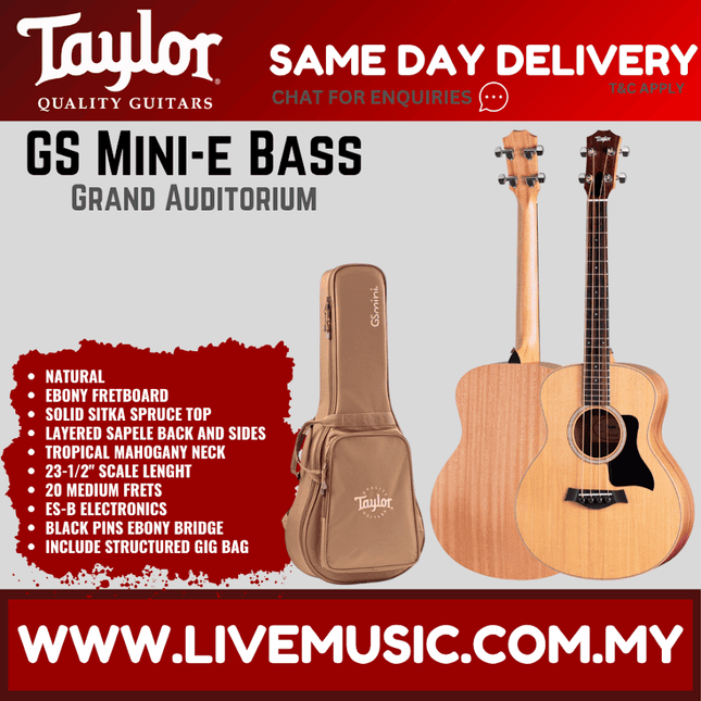 Taylor GS Mini-e Bass Guitar w/Bag