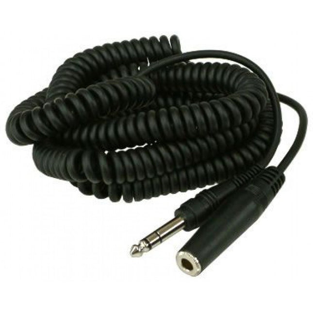 Hosa HPE-325C Extention Cable, 1/4inch TRS to Same, Coiled, 25ft (HPE325C/HPE 325C)