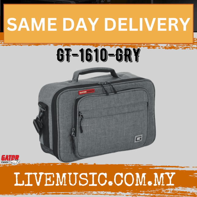 Gator GT-1610 Transit Series Add-On Accessory Bag, 16″ x 10″ x 4.5″ -  Grey (GT1610/GT 1610)