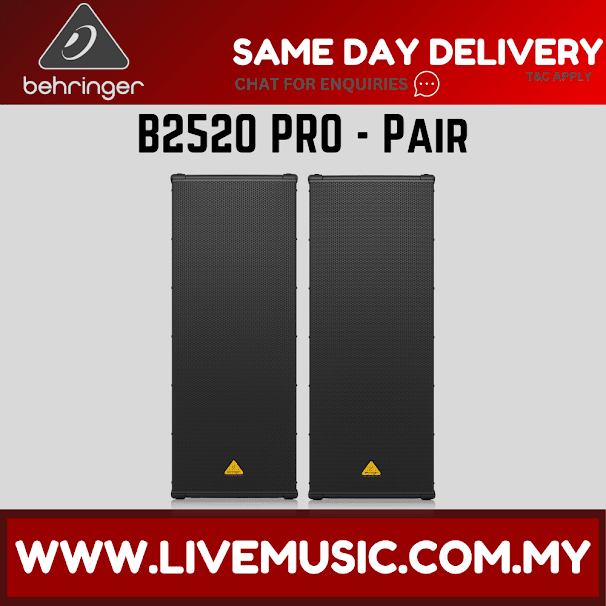 Behringer Eurolive Professional B2520 PRO 2200W Dual 15" Passive Speaker - Pair ( B2520PRO / B-2520 PRO )