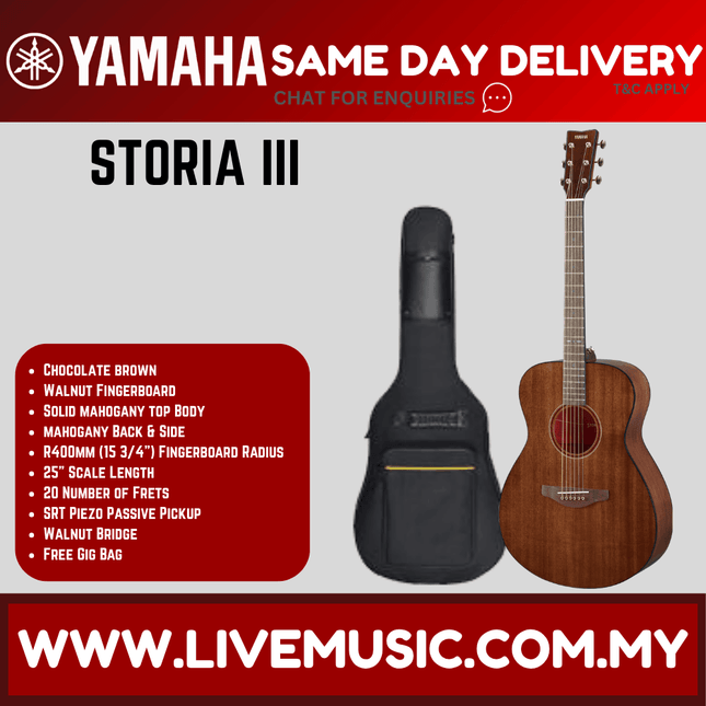 Yamaha Storia III Concert Acoustic Guitar - (STORIAIII STORIA-III)