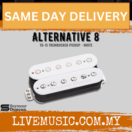 Seymour Duncan 11103-85-W TB-15 Alternative 8, Humbucker Pickup, 6 Strings, Trembucker, White