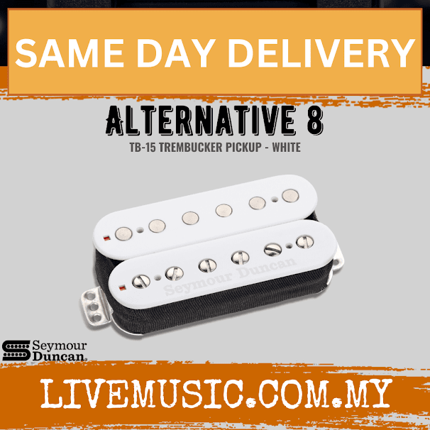 Seymour Duncan 11103-85-W TB-15 Alternative 8, Humbucker Pickup, 6 Strings, Trembucker, White