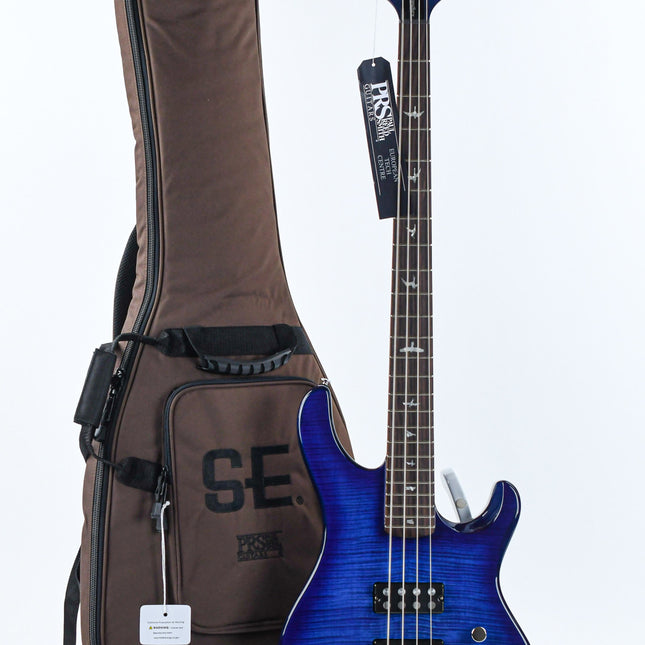 PRS SE Kingfisher Bass Guitar with Bag - Faded Blue Wraparound Burst