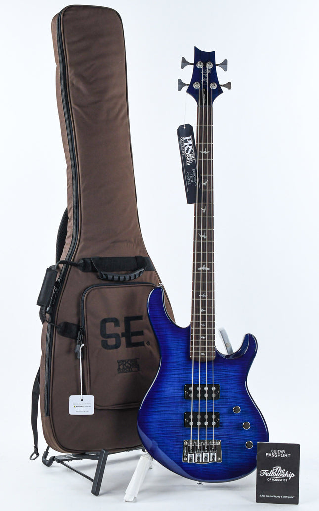 PRS SE Kingfisher Bass Guitar with Bag - Faded Blue Wraparound Burst