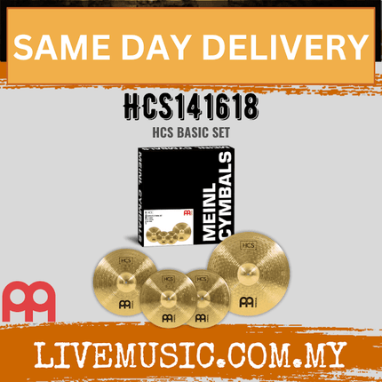 Meinl HCS141618 Basic Cymbal Set with 14" Hi-Hats, 16" Crash and 18" Crash-Ride