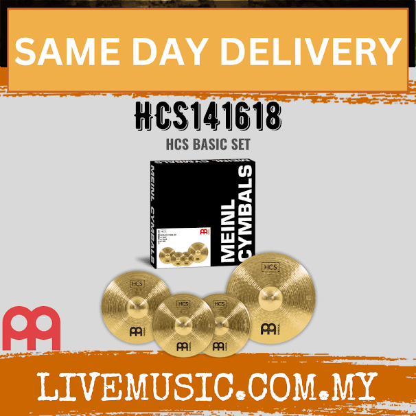 Meinl HCS141618 Basic Cymbal Set with 14" Hi-Hats, 16" Crash and 18" Crash-Ride