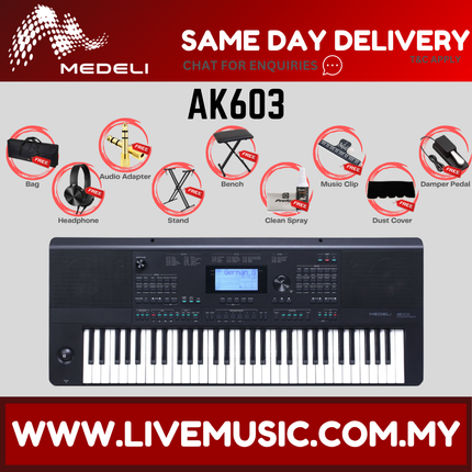 MEDELI AK603 61 KEYS KEYBOARD ( AK-603 / AK 603 )