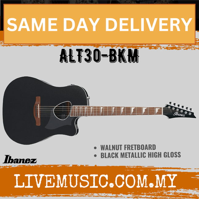 Ibanez Altstar ALT30 Acoustic-Electric Guitar, Night Blue Metallic / Dark Orange Metallic / Black Metallic ( ALT-30 /ALT 30)