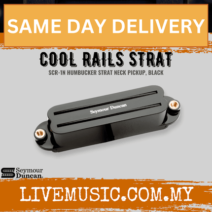 Seymour Duncan SCR-1N Cool Rails Strat Pickup - Black Neck (SCR1N)