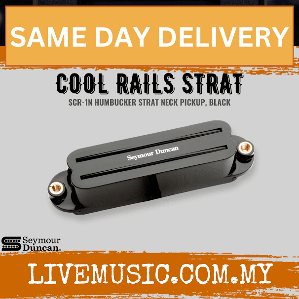 Seymour Duncan SCR-1N Cool Rails Strat Pickup - Black Neck (SCR1N)