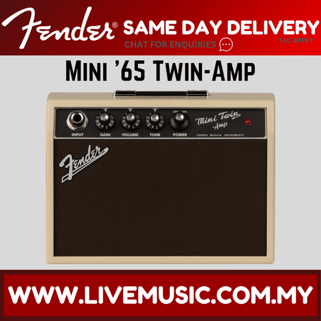 Fender Mini '65 Twin Guitar Combo Amplifier, Blonde