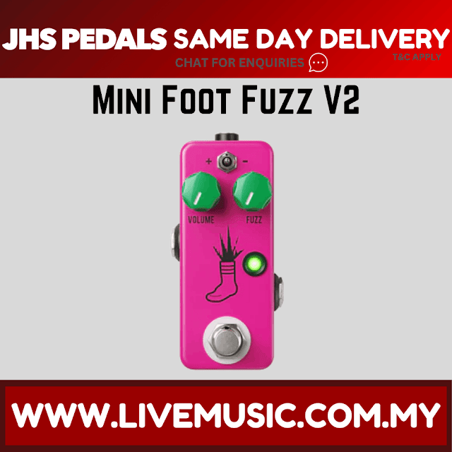 JHS Mini Foot Fuzz V2 Silcon Fuzz Guitar Effects Pedal