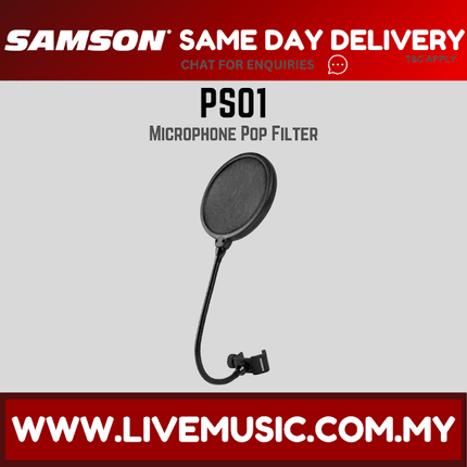 Samson PS01 12" Gooseneck Microphone Pop Filter (PS 01/PS-01)