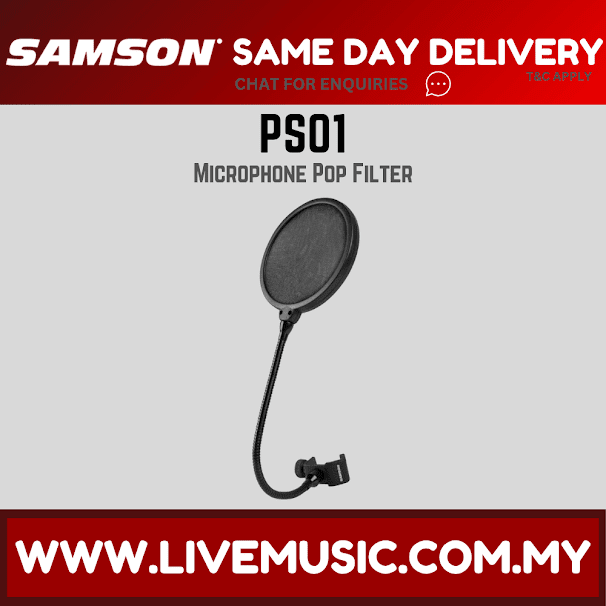Samson PS01 12" Gooseneck Microphone Pop Filter (PS 01/PS-01)