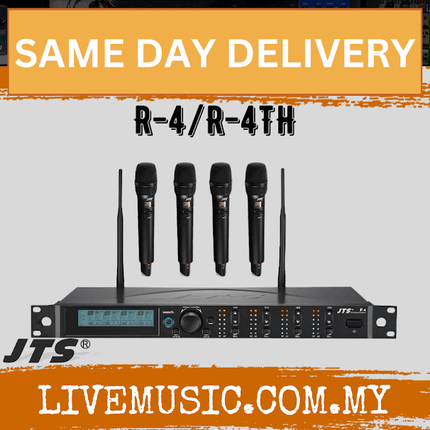 JTS R-4/R-4TH*4 (UHF 4 CHANNEL DIVERSITY SYSTEM-HANDHELD MICROPHONE TRANSMITTER)