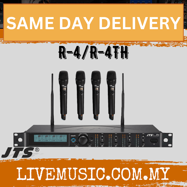 JTS R-4/R-4TH*4 (UHF 4 CHANNEL DIVERSITY SYSTEM-HANDHELD MICROPHONE TRANSMITTER)
