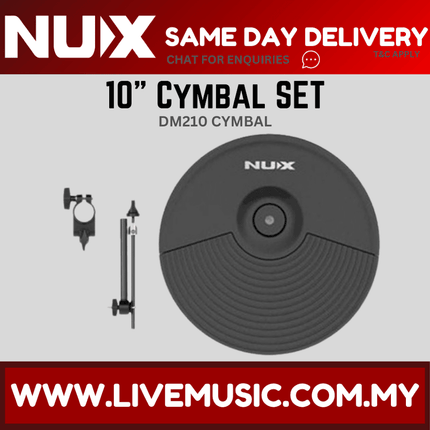 NUX 10 Inch Cymbal Pad Set Extension Kits With Joint Clip And Holder For DM-210