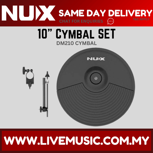 NUX 10 Inch Cymbal Pad Set Extension Kits With Joint Clip And Holder For DM-210