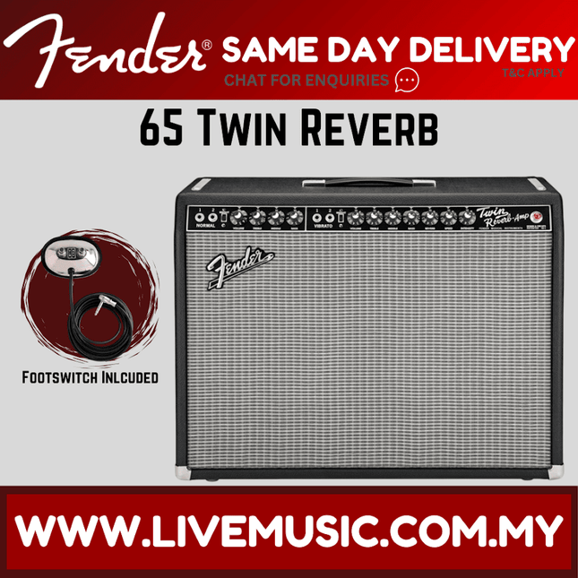 Fender 65 Twin Reverb 85 Watt 2x12 inch Guitar Tube Combo Amplifier