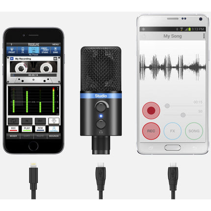 IK Multimedia iRig Mic Studio - Compact Studio Digital microphone - Black