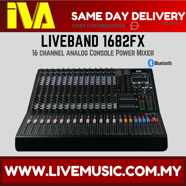 IVA LiveBand 1682FX 16 Channel Analog Console Power Mix ( LiveBand1682FX / LiveBand-1682FX )