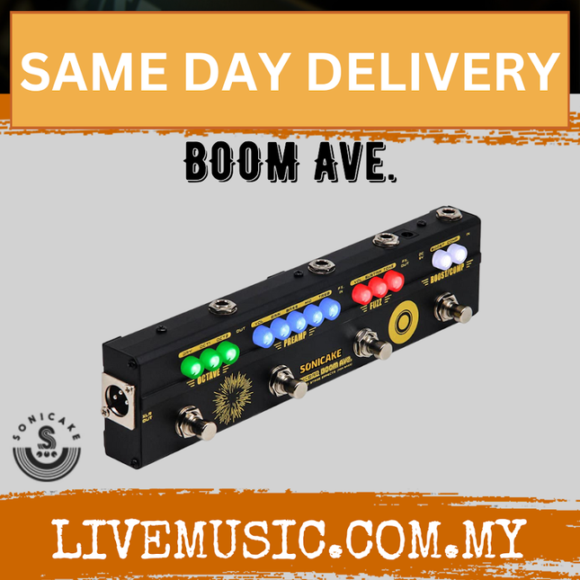 Sonicake QCE-40 Boom Ave. Brasil Bass Preamp DI Box Multi Effects Compressor Boost Fuzz Octave Pedal ( QCE 40 QCE40 )
