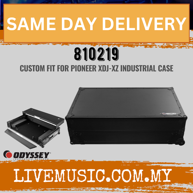 Odyssey 810219 Industrial Board Glide Style 1U Case for Pioneer XDJ-XZ Digital DJ System ( XDJ XZ / XDJXZ )