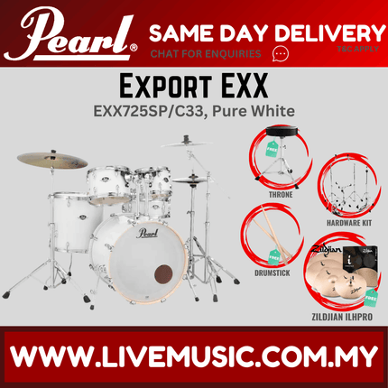 Pearl Export EXX 5-Piece Drum Set with Zildjian ILHPRO Cymbals Set ( EXX725SP/C )