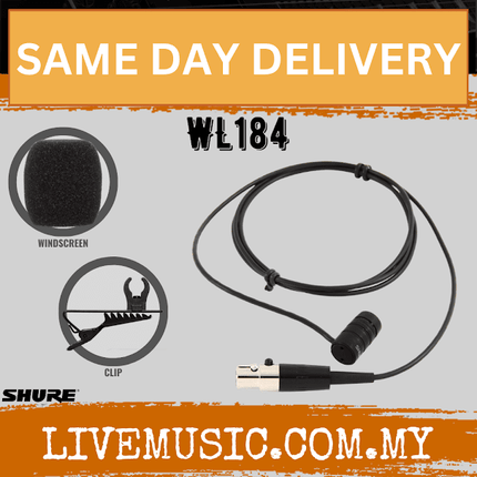 Shure WL184 Lavalier Microphone for Shure Wireless (WL-184 / WL 184)